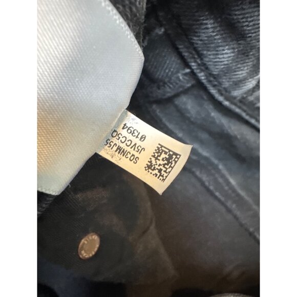 American Eagle Womens Black High-Waisted Stretch Denim Shorts With Frayed Hems S - Picture 4 of 8